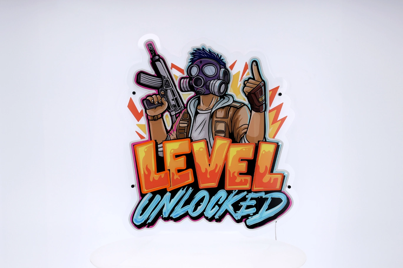 NEON LED GAMINGOWY LEVEL UNLOCKED - obrazek 4