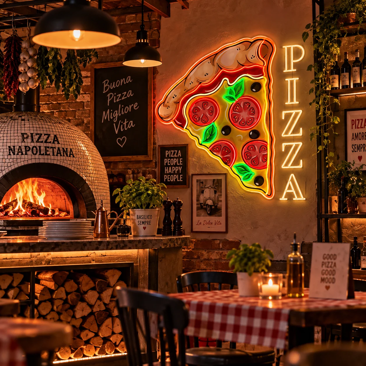 neon led do pizzerii