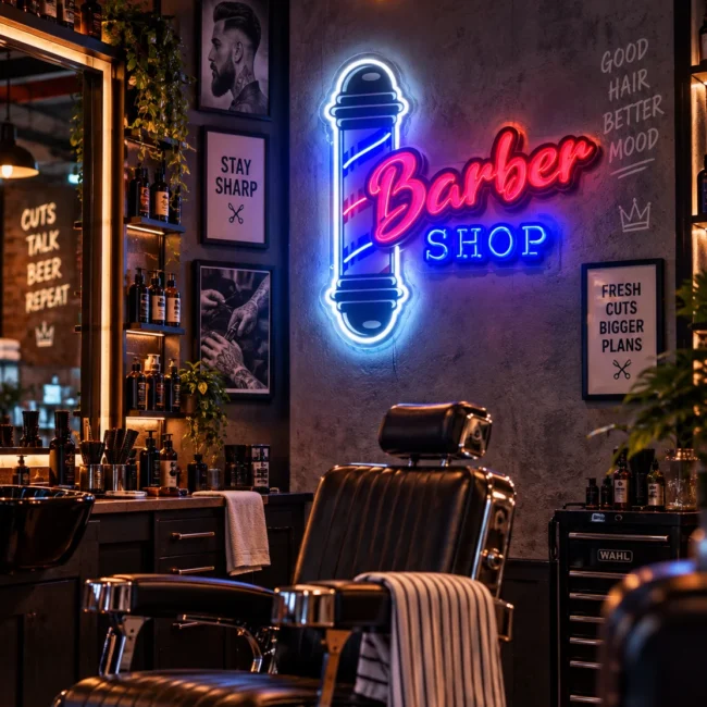 Neon LED Barbershop