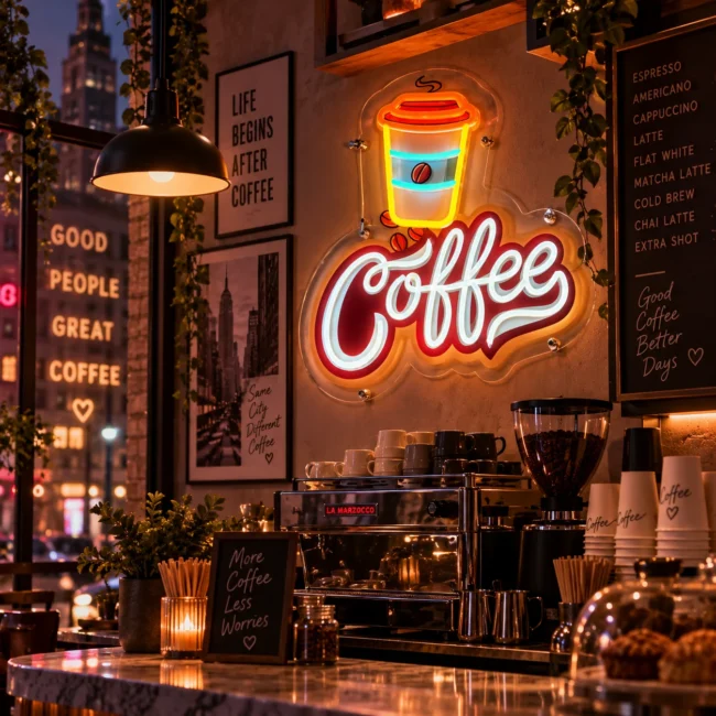 Neon coffee